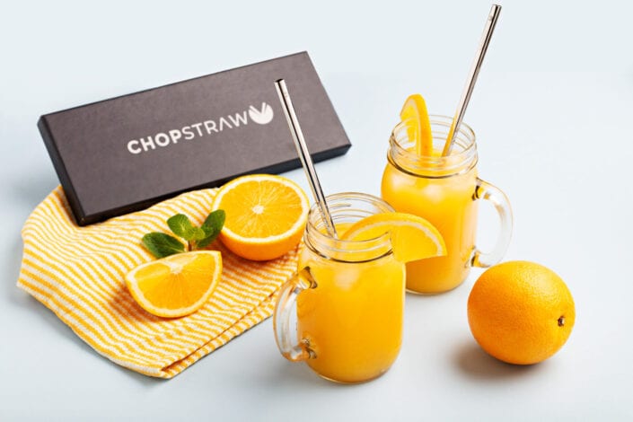 Chopstraw Orange Juice Lifestyle Photo