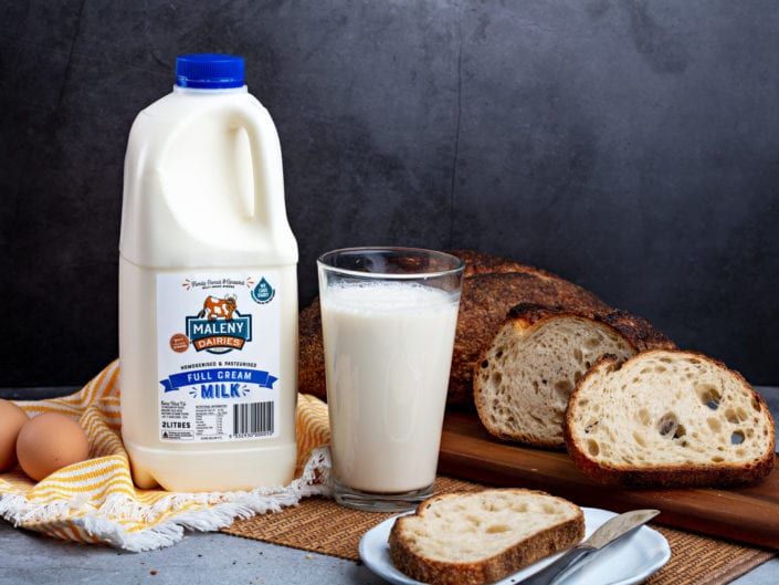Fresh Milk and Bread Photo