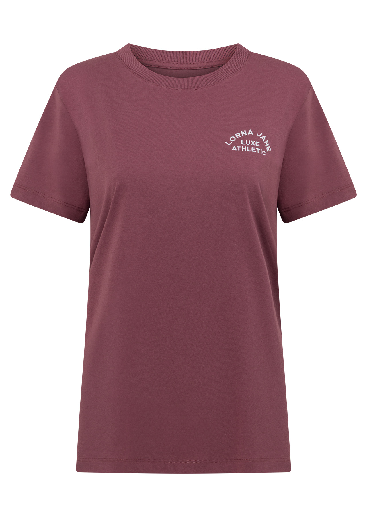 Ghost Mannequin photography of Lorna Jane Lotus T Shirt in Dark Rose Blush Colour, Brisbane Studio