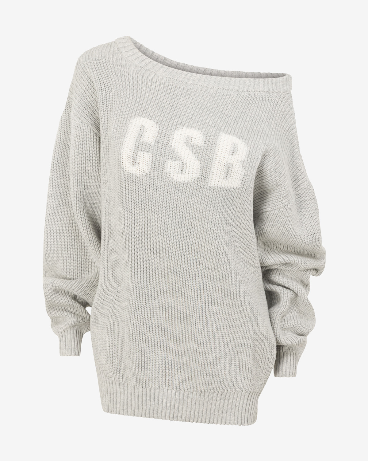 Invisible Mannequin Image of a Slouchy Crew Knit Top by Crop Shop Boutique with sleeves rolled up shot in Brisbane Studio