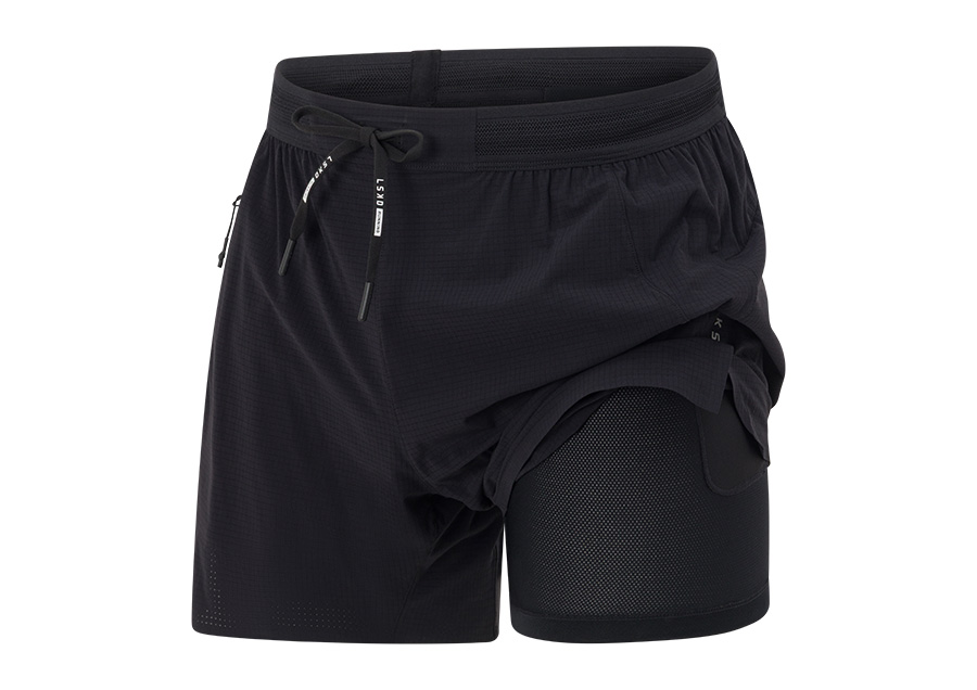 3D Ghost Mannequin image of Mens LSKD Shorts with leg lifted showing inner lining. Photographed and Styled by Brisbane Studio