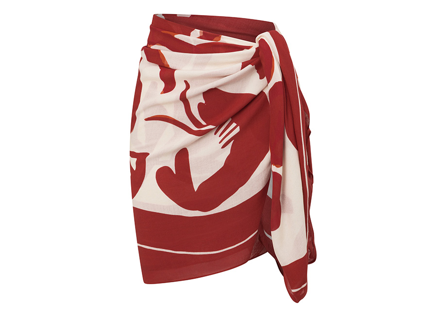 Invisible mannequin photography of women's sarong with precise garment styling and post-production, for online fashion listings in Brisbane and Australia